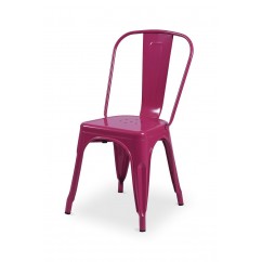 Barová židle PARIS inspirovaná TOLIX růžový lesk