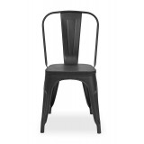 Barová židle PARIS inspirovaná TOLIX s dřevěným sedákem