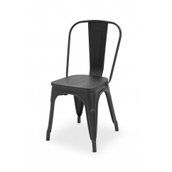 Barová židle PARIS inspirovaná TOLIX s dřevěným sedákem