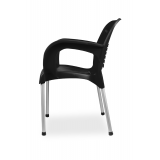 Židle pro pivní zahrádky BISTRO ALU černa