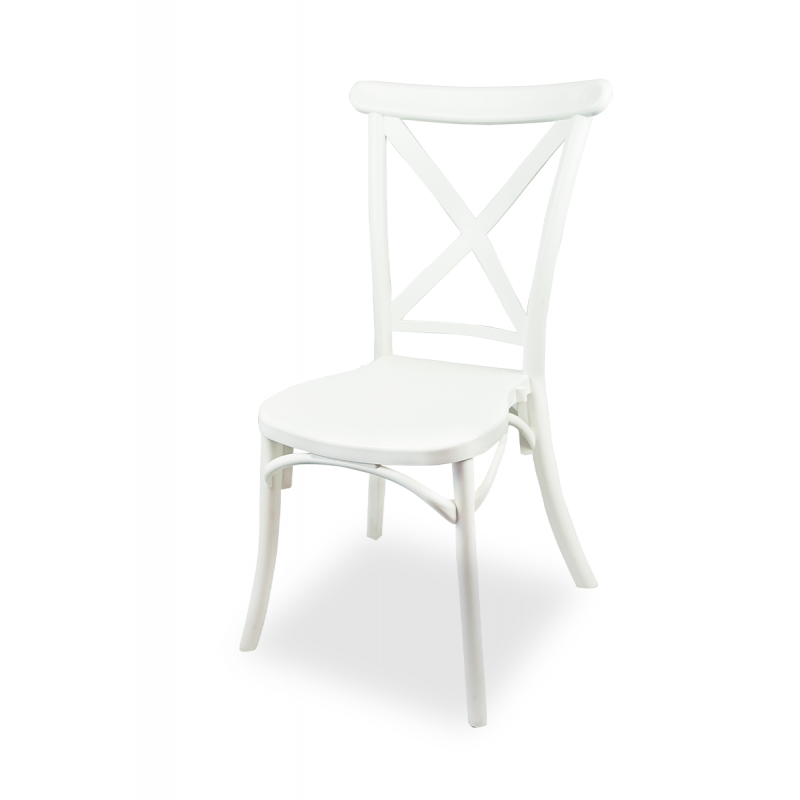 Svatební židle CROSS-BACK FIORINI Bílý
