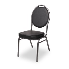 Banketové židle HERMAN DELUXE černá eko-kůže